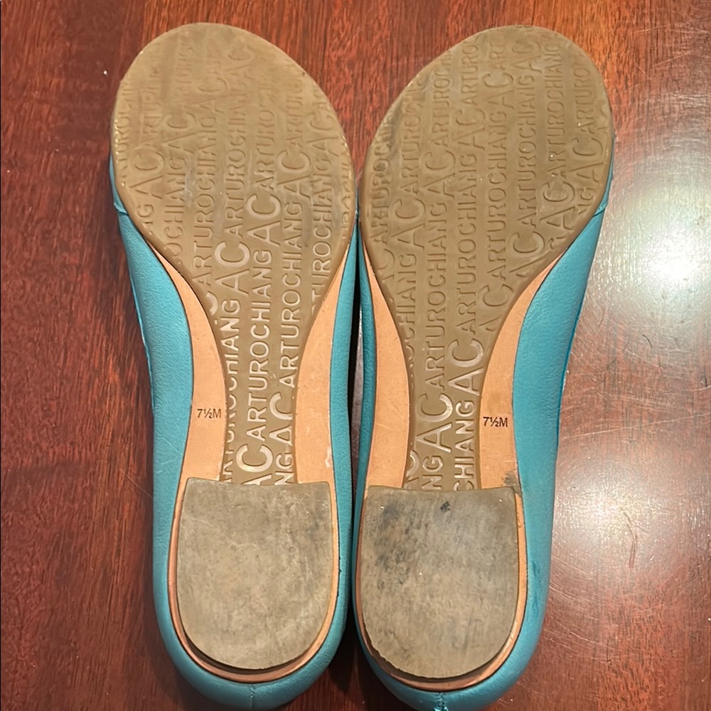 2/$30 Turquoise Ruched Flats - Picture 6 of 7